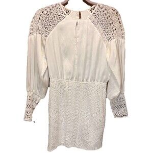 Michael Costello x Revolve Lace Mini Dress Womens Size Small White